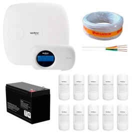 Kit de Alarme Intelbras AMT 2010 com 10 Sensores PET para Animais at� 20 Kg Com Fio