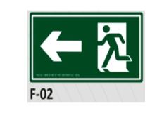 PLACA DE IDENTIFICA��O - SA�DA ESQUERDA F-02 12X23CM