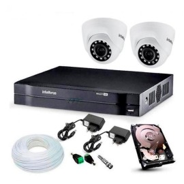 Kit Completo 2 C�meras Intelbras Dome Internas e DVR MHDX 1104