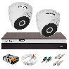 Kit 2 Câmeras VHD 3220 D G5 + DVR Intelbras + App Grátis de Monitoramento, Câmeras Full HD 1080p 20m Infravermelho de Visão Noturna Intelbras + Fonte, Cabos e Acessórios