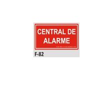 PLACA DE IDENTIFICA��O - CENTRAL DE ALARME F-82 12X23CM