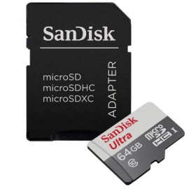 Cart�o de Mem�ria Micro SD 64GB SanDisk Classe 10 � Prova D'�gua