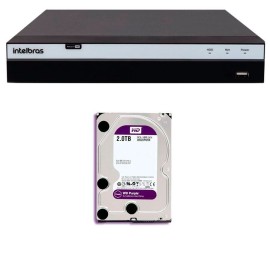 DVR Stand Alone Intelbras MHDX 3116 16 Canais Full HD 1080p Multi HD + 08 Canais IP 5 Mp + HD WD Purple 2TB