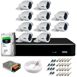 Kit 10 C�meras Orion GS0022 HD 720p Giga Security + DVR com HD 1TB Seagate + Acess�rios