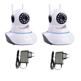    Kit 2 C�meras de Seguran�a IP Sem Fio Wifi HD 720p Robo Wireless