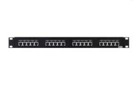 PATCH BALUN RACK MULT 16 - 19''X1U RJ45 - MAX ELECTRONIC