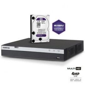 DVR Multi HD Intelbras MHDX 3104 Gravador Digital de V�deo 4 Canais 4 Megapixel Com HD 1TB WD Purple
