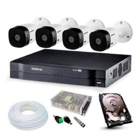 Kit 4 C�meras de Seguran�a Intelbras HDCVI Completo c/ DVR MHDX 1104 Intelbras