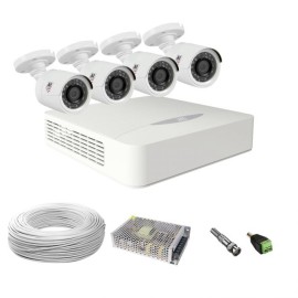 Kit 4 C�meras JFL Completo de Alta Defini��o c/ DVR Gravador DHD-2104