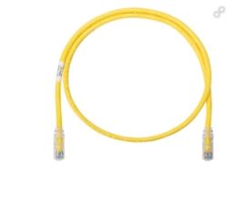 PATCH CORD CAT5E C/ BOOT 2,44M SLIM AMARELO AMP