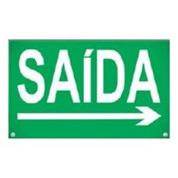 Placa De Sinalizacao New Slim Br-vd Sa�da Seta Dir