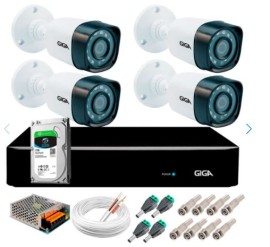 Kit Giga Security 4 C�meras Full HD 1080p gs0271 + DVR com HD 1TB Seagate + Acess�rios   9962