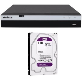 DVR Stand Alone Intelbras MHDX 3116 16 Canais Full HD 1080p Multi HD + 08 Canais IP 5 Mp + HD WD Purple 1TB