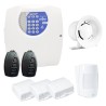 Kit Central de Alarme Residencial e Comercial com 04 Sensores Genno Nice + Controle Remoto, aviso de disparo por Telefone Fixo