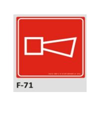 PLACA DE IDENTIFICA��O - ALARME SONORO F-71 19X19CM