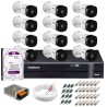 Kit 12 Câmeras VHD 1120 B G5 + DVR Intelbras + HD 1TB + App Grátis de Monitoramento, HD 720p 20m Infravermelho + Cabos e Acessórios