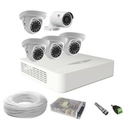 Kit 5 C�meras JFL Full HD 1080p Completo c/ DVR Gravador 8 Canais DHD-1108N