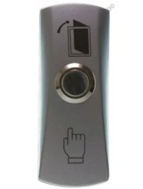 BOTAO DE SAIDA INOX C/ CAIXA DE SOBREPOR PRATA - AUTOMATIZA