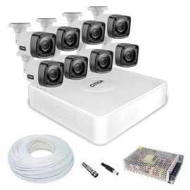 Kit C�meras de Seguran�a c/ DVR 8 Canais Citrox e 8 C�meras HD Infravermelho + Acess�rios