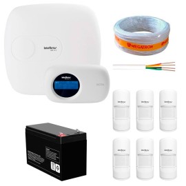 Kit de Alarme Intelbras AMT 2010 com 06 Sensores PET para Animais at� 20 Kg Com Fio