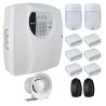 Kit de Alarme Residencial, Comercial com 08 Sensores Genno Nice + Controles Remoto, aviso de disparo por Telefone Fixo