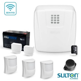Kit Alarme Completo Sulton CLS 10 c/ Discadora e 5 Sensores Sem Fio 8977