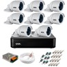 Kit 8 Câmeras GS0022 HD 720p Giga Security + DVR Giga Security Multi HD + Acessórios