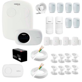 Kit Alarme Intelbras 12 sensores, Residencial e Comercial, AMT 2110, Completo