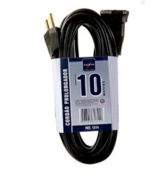 CORD�O PROLONGADOR PL 2X0,75MM�X10M - PRETO 2P-10A 