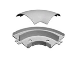 COTOVELO 90 GRAUS PISO DEXSON 60X13CM CINZA - SCHNEIDER