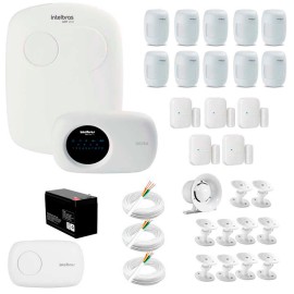 Kit Alarme Intelbras 15 sensores, Residencial e Comercial, AMT 2110, Completo