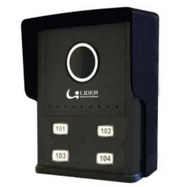 Porteiro Coletivo Smart Interfone 4 Pontos Lider LR 804 c/ Fonte Embutida
