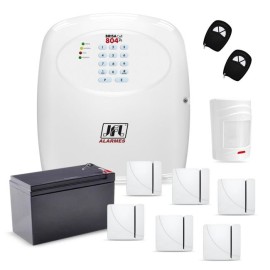 Kit Alarme Sem Fio JFL Central Brisa Cell Com Discadora GSM e 7 Sensores Sem Fio