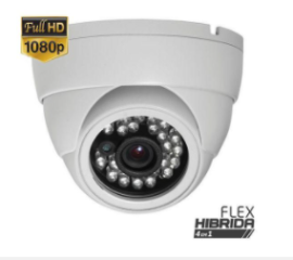C�mera Dome Full HD 1080p H�brida 4 em 1 Infravermelho 25 Metros - HB