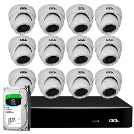 Kit Orion HD 720p 12 C�meras GS0021 + DVR Giga Security + HD 1TB Skygawk + Acess�rios