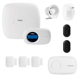 Kit de Alarme Intelbras AMT 2018 E com 04 Sensores com Monitoramento Por Aplicativo via Internet Sem Fio