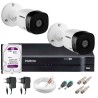 Kit 2 Câmeras VHD 1120 B G5 + DVR Intelbras + HD 1TB para Armazenamento + App Grátis de Monitoramento, Câmeras HD 720p 20m Infravermelho de Visão Noturna Intelbras + Fonte, Cabos e Acessórios