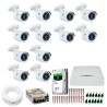 Kit JFL 12 Câmeras HD 720p CHD 1130P + DVR DHD-2116N 1080N com HD 1TB Seagate + Acessórios