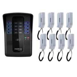 Kit Porteiro Eletr�nico Coletivo 8 Pontos Intelbras Collective 8 - Central de Interfone Coletivo + Interfone Interno