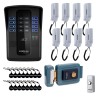 Kit Porteiro Eletrônico Coletivo de 8 Pontos - Central Collective 8 Intelbras + Interfone Interno 8 Unidades + Cartão de Proximidade 16 Unidades + Fechadura Elétrica + Botão de Saída
