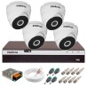 Kit 4 Câmeras VHD 3220 D G5 + DVR Intelbras + App Grátis de Monitoramento, Câmeras Full HD 1080p 20m Infravermelho de Visão Noturna Intelbras + Fonte, Cabos e Acessórios