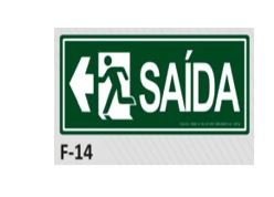 PLACA DE IDENTIFICA��O - SA�DA � ESQUERDA F-14 12X28CM