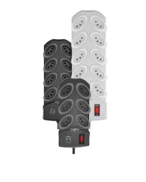 FILTRO DE LINHA BIVOLT 8 TOMADAS COM USB GRAFITE - DANEVA