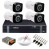 Kit Câmera de Segurança Full HD 1080p 2MP Bullet 20 Metros + DVR Intelbras + App Grátis de Monitoramento da Intelbras + Fonte, Cabos e Acessórios