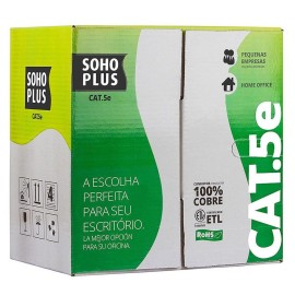 Cabo de Rede Lan Furukawa Soho Plus, Azul, 305m, CMX, CAT 5E, Lan UTP, 4 Par Tran�ado, 100% Cobre, 24AWG