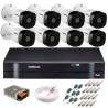 Kit 8 Câmeras HD 720p 10m Infravermelho de Visão Noturna VHD 1010 B G5 + DVR Intelbras + App Grátis de Monitoramento